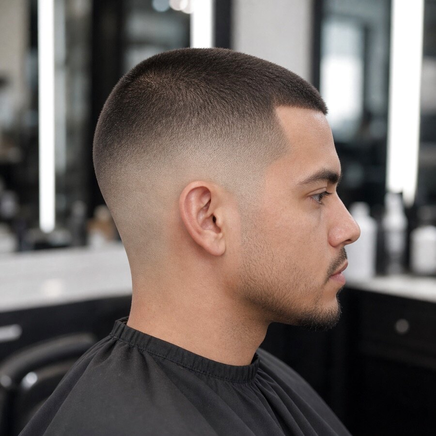 Generated haircut reference image for Fade Buzz Cut.